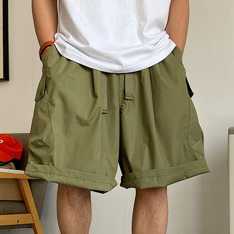 Men's Loose Multi-pocket Elastic Waist Cargo Shorts 96321293Z