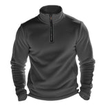 Men's Casual Outdoor Zipper Stand Collar Polar Fleece Pullover Sweatshirt 38767226M