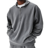 Men's Fashion Solid Loose Long Sleeve Hoodie 58272793Z