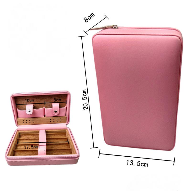 Men's Portable Cigar Humidor Leather Set Storage Bag 77717740K