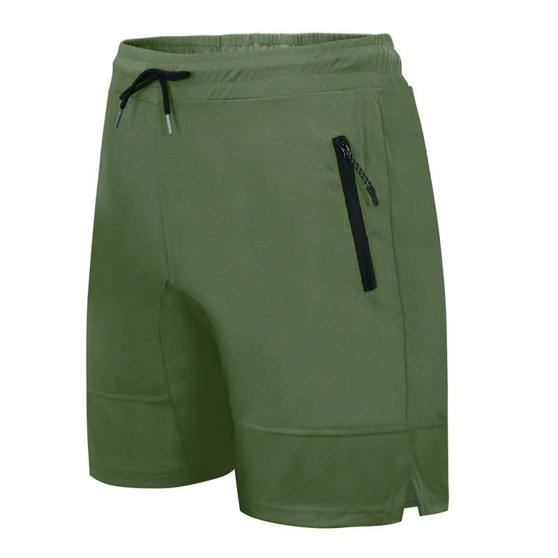 Einfarbige, schnelltrocknende, atmungsaktive Sport-Fitness-Shorts für Herren mit elastischer Taille 32298249Z