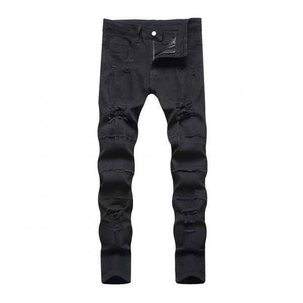 Men's Fashion Distressed Hole Slim Jeans 35594825Z