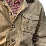 Men's Casual Canvas Lapel Jacket 06213136F