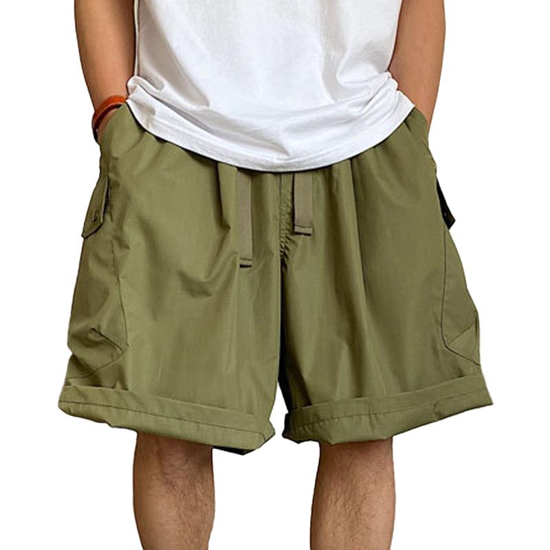 Men's Loose Multi-pocket Elastic Waist Cargo Shorts 96321293Z