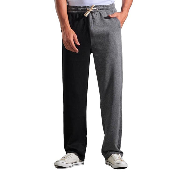 Men's Color Block Loose Elastic Waist Cotton Casual Sports Pants 63623172Z