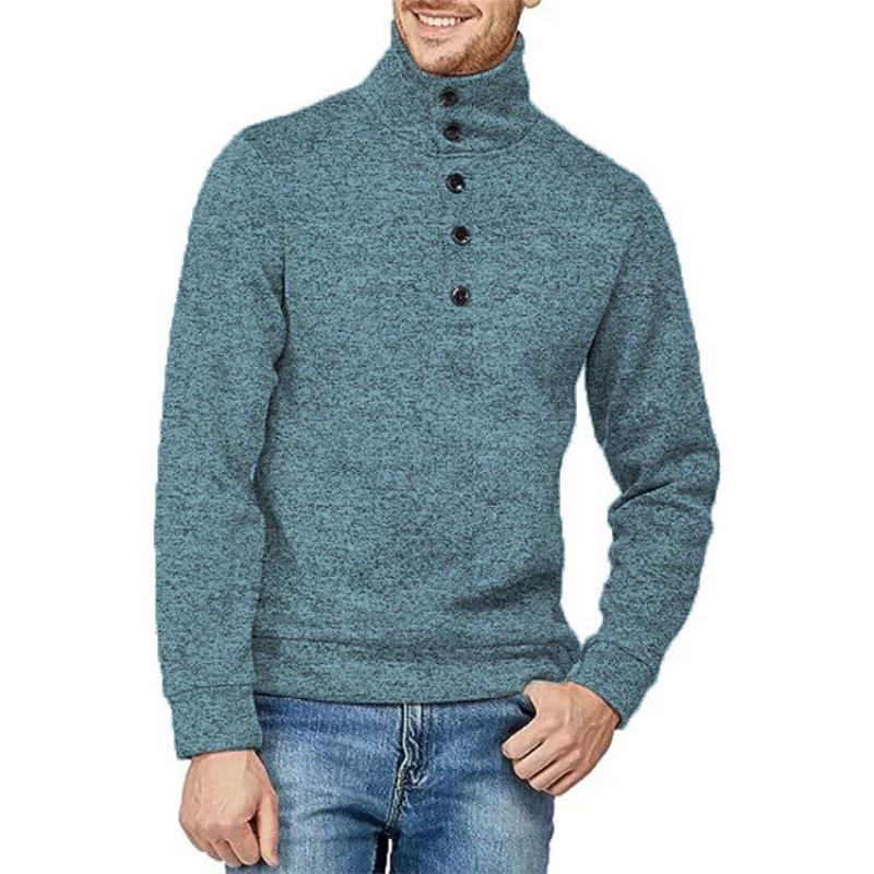 Men's Casual Retro Pullover Stand Collar Sweater 08906921TO