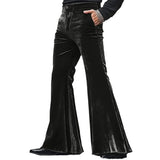 Men's Vintage Solid Velvet Pants Comfortable Flared Pants 82248259M