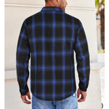 Men's Casual Plaid Long Sleeve Shirt 07122862Y