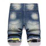 Men's Vintage Ripped Denim Shorts 54666617Y