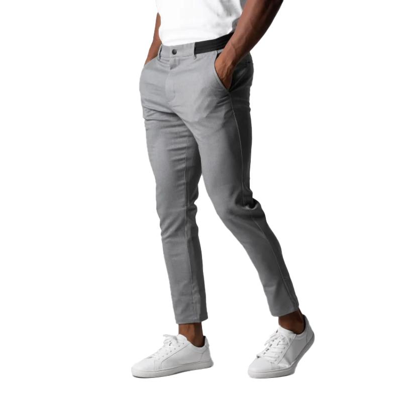 Pantalones casuales transpirables ajustados y sólidos para hombre 67784932Z