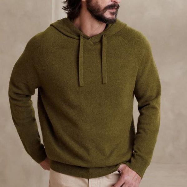 Men's Classic Casual Comfort Knit Long Sleeve Hoodie 83469721K