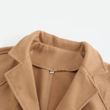 Men's Solid Notch Lapel Single Breasted Mid-length Casual Coat 66845638Z
