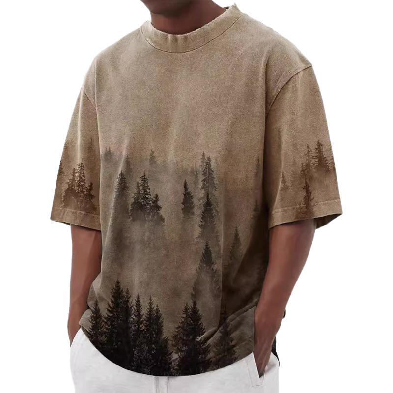 Men's Casual All-match Loose Short-sleeved Round Neck T-shirt 60865190X