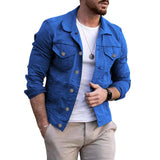 Men's Casual Fashion Slim Fit Multi-pocket Button-down Work Jacket 91413310K