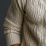 Men's Casual V-neck Pullover Knitted Sweater 33230569F