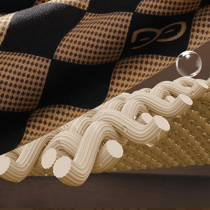 Men's Underwear 4 Pcs Retro Geometric Letters Print Breathable Boxer Briefs Set 57589817Z