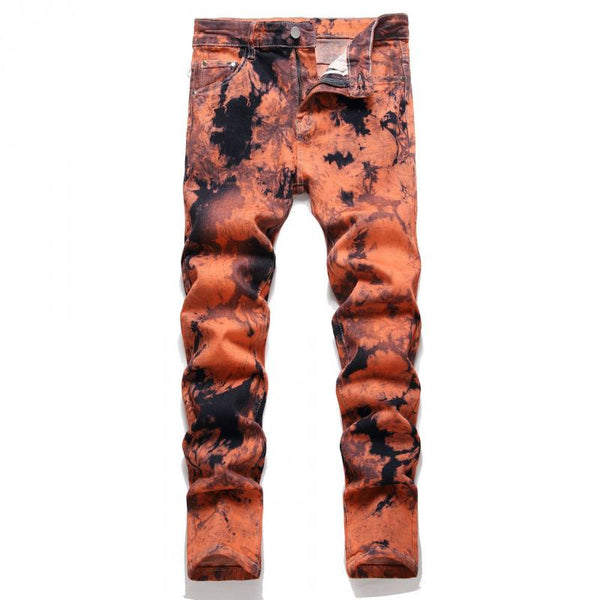 Men's Fashion Street Graffiti Slim Fit Jeans 61532497Z