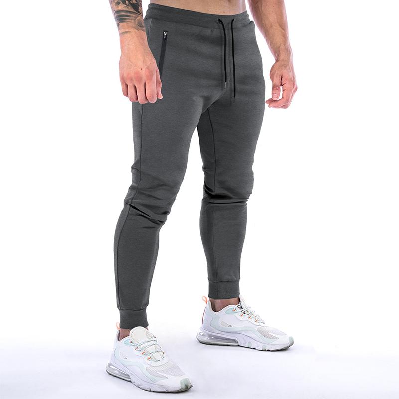 Men's Solid Drawstring Elastic Waist Fitness Sports Pants 36666523Z