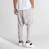 Men's Solid Loose Elastic Waist Casual Trousers 83132687Z