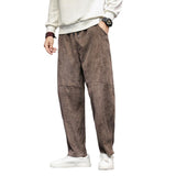 Men's Thickened Loose Corduroy Sports Casual Pants　77666998F