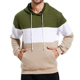 Men's Color Block Pocket Long Sleeve Casual Hoodie 14394300Z