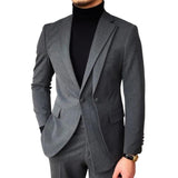 Men's Retro Casual Splicing Single Breasted Blazer 96752100TO