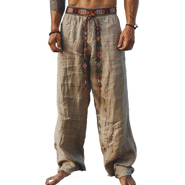 Men's Casual Loose Bohemian Beach Trousers 85831520X