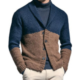 Men's Retro Casual Colorblock Knitted Cardigan 62638572TO