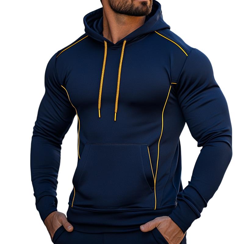 Men's Retro Casual Solid Color Sports Hoodie 06668020TO