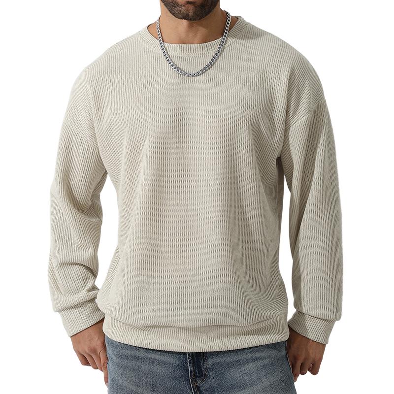 Men's Casual All-match Round Neck Long-sleeved Knitted Bottoming Shirt 89220568F