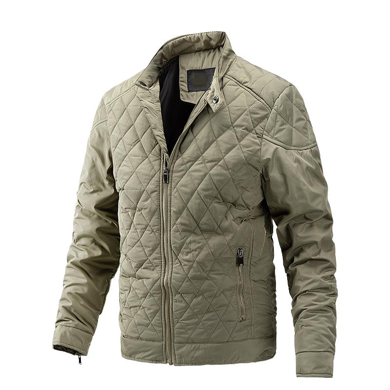 Men's Diamond Quilted Stand Collar Jacket 12537768F