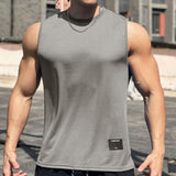 Men's Solid Color Round Neck Sleeveless Tank Top 30642051Z