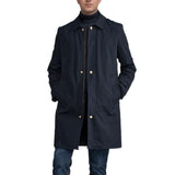 Men's Solid Color Simple Mid-Length Trench Coat 52166960Y