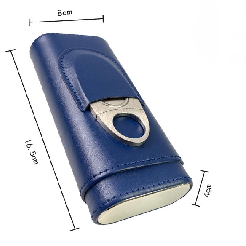 Borsa portaoggetti portatile in pelle per sigari da uomo 68781620K