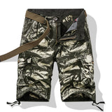 Men's Casual Outdoor Camouflage Loose Multi-pocket Cargo Shorts (Belt Exlcuded) 65911403M