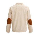 Men's Casual Stand Collar Waffle Long Sleeve Sweatshirt 01828022Y