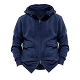 Men's Loose Plush Warm Hooded Sweatshirt Jacket 13788739Y