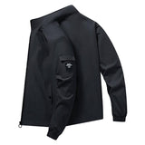 Men's Classic Casual Baseball Jacket Zipper Stand Collar Jacket 42931816K