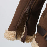 Men's Warm Faux Fur Lapel Zipper Thick Jacket 75388223Z