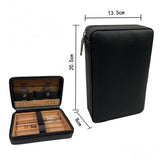 Men's Portable Cigar Humidor Leather Set Storage Bag 77717740K