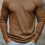 Men's Casual Slim Fit Hooded V-Neck Long Sleeve T-Shirt 00809307K