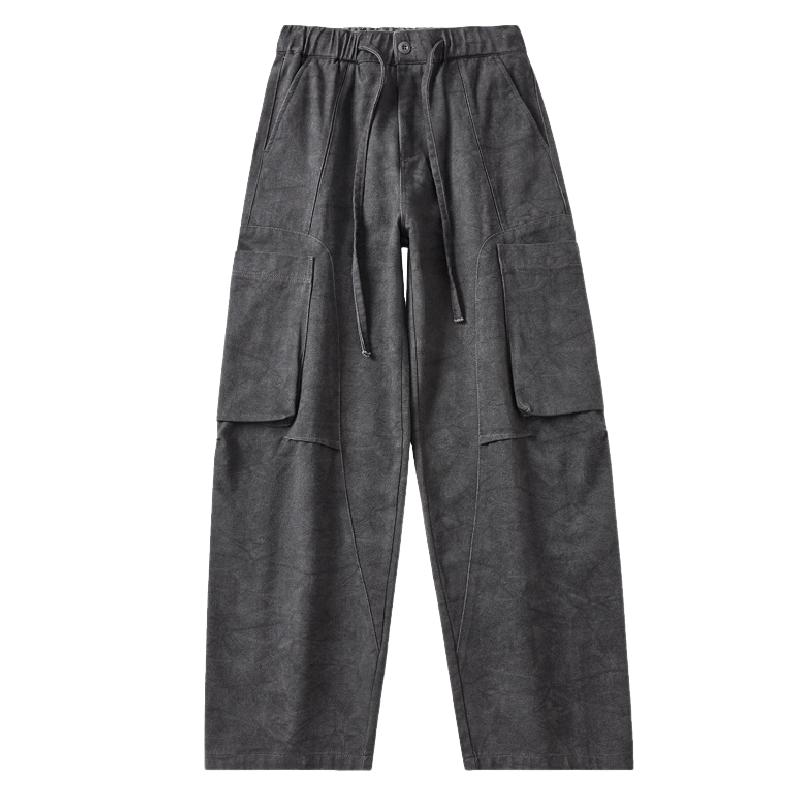 Men's Retro Loose Straight Casual Pants 12985659F