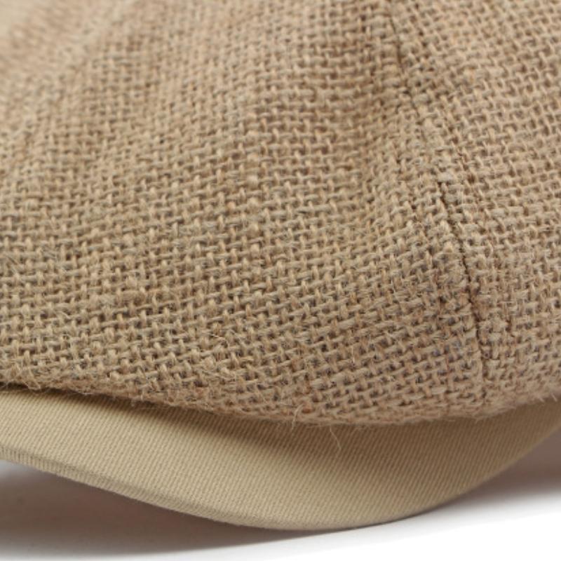 Men's Casual Linen Breathable Hollow Mesh Beret 59228075M