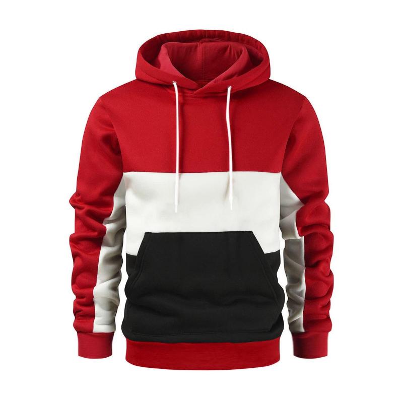 Men's Classic Casual Fashion Colorblock Long Sleeve Hoodie 20184537K