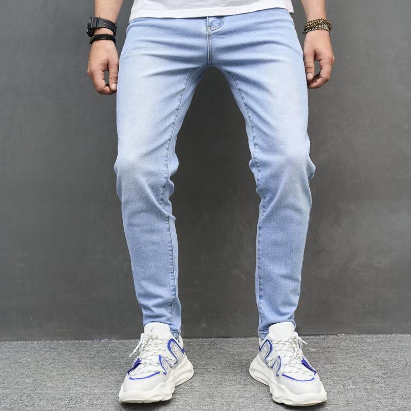 Men's Fashion Distressed Tight Cotton Jeans 98175919Z