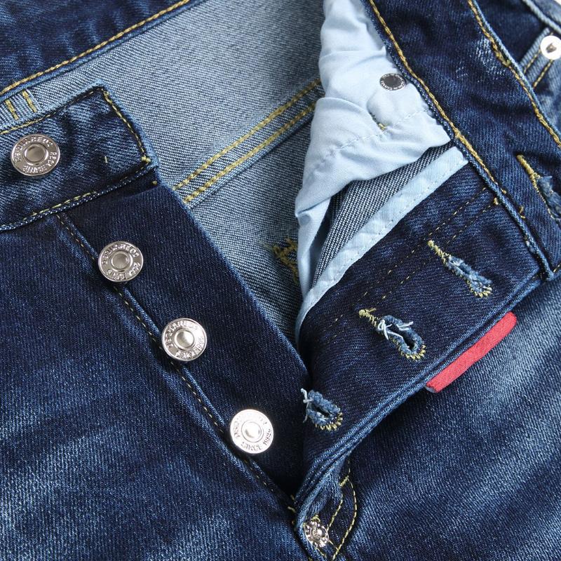 Men's Vintage Solid Color Ripped Jeans 77402615Y