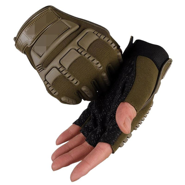 Men's Outdoor Warm Wear-resistant Half-finger Gloves 06536927F