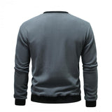 Men's Colorblock Polar Fleece Round Neck Long Sleeve Outdoor Casual Sweatshirt 17641777Z