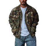 Men's Classic Casual Trendy Camouflage Multi-Pocket Jacket 59201511K