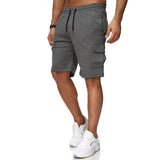 Men's Casual Solid Color Multi-Pocket Cargo Shorts 13630325M